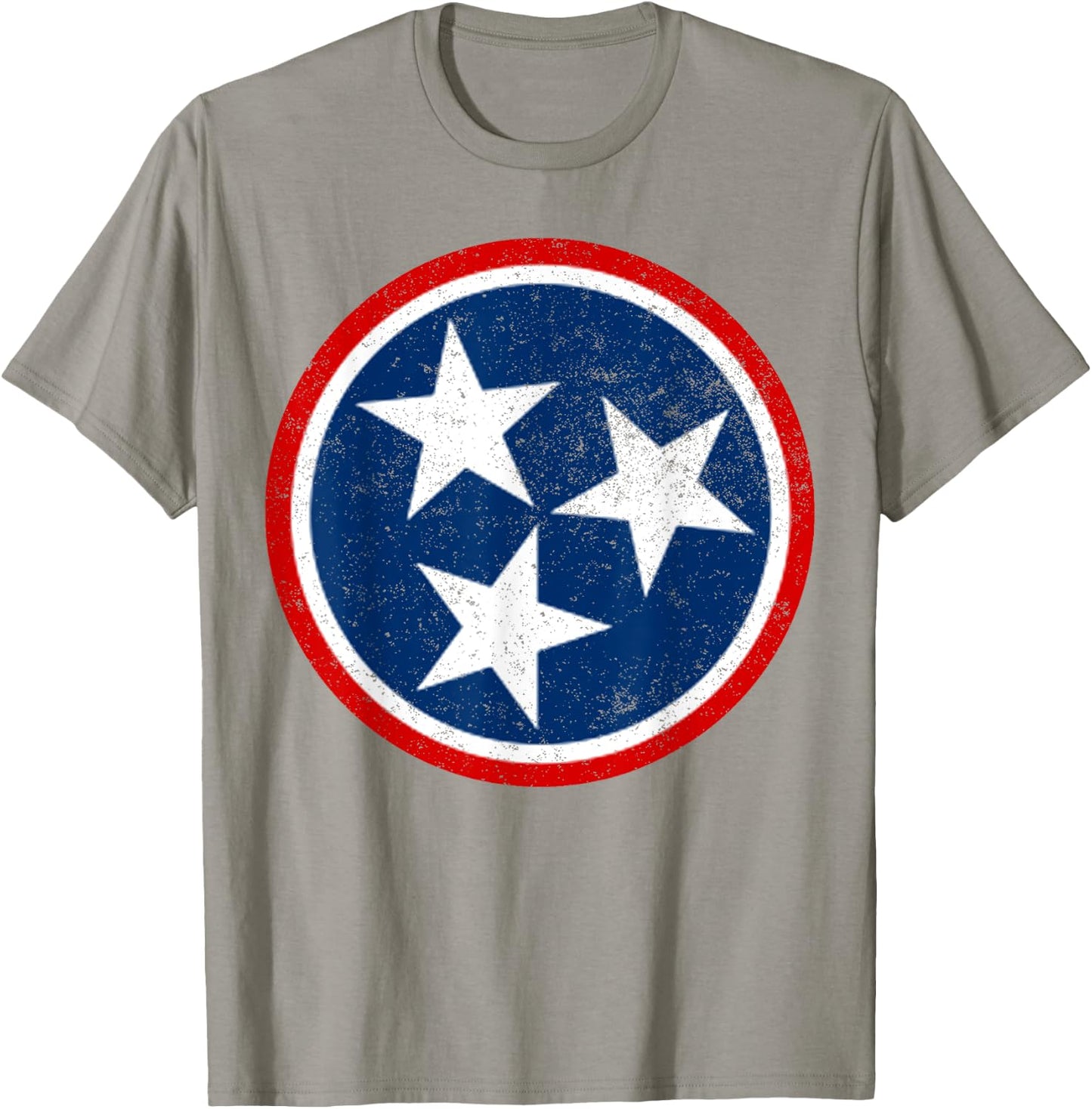 Tennessee Volunteer State - Distressed Tristar Flag Shirt T-Shirt - T-Shirt | Sand