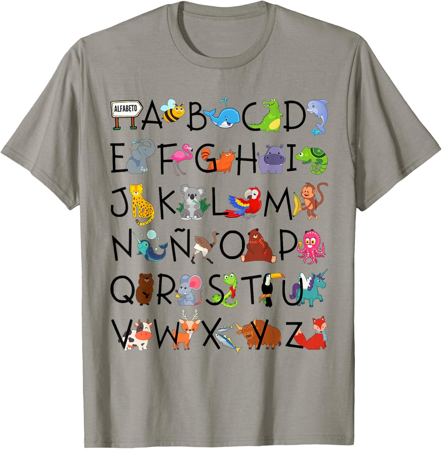 Spanish Alphabet, Maestra, Spanish Teacher T-Shirt - T-Shirt | Sand