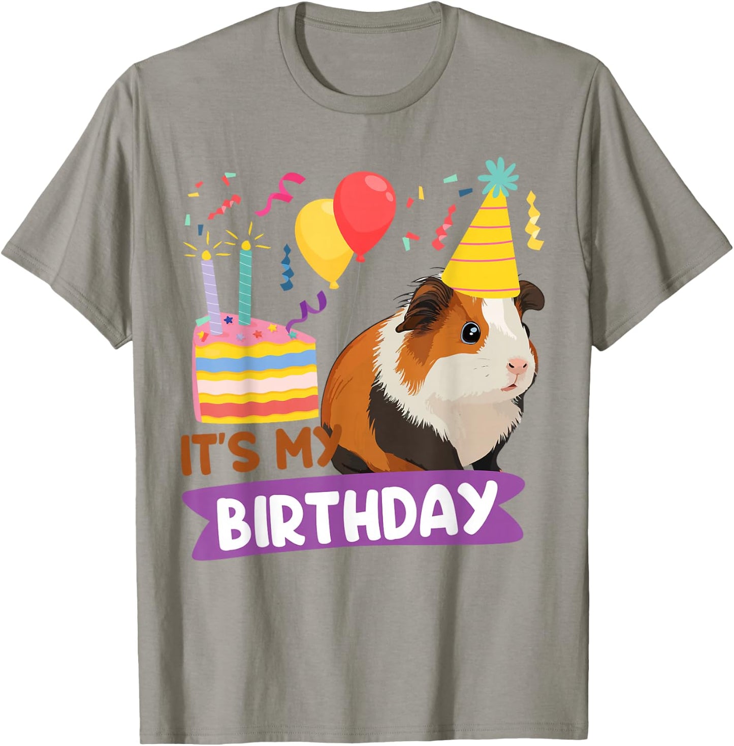 Guinea Pig Birthday It's My Birthday T-Shirt - T-Shirt | Sand