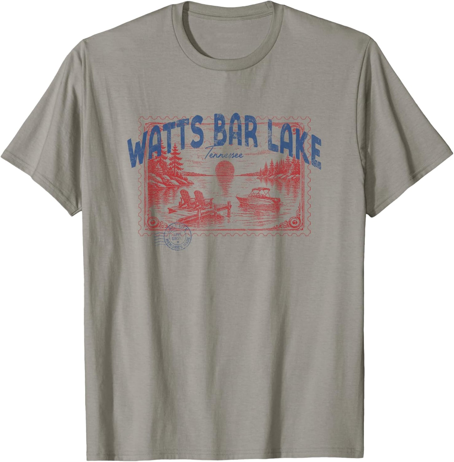 Watts Bar Lake Tennessee Outdoors Vintage T-Shirt - T-Shirt | Sand