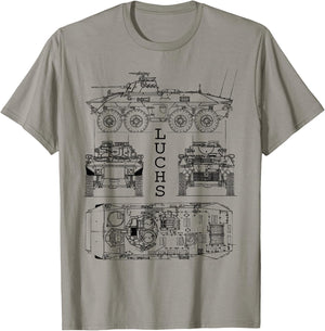 Spähpanzer Luchs Deutsches Aufklärungsfahrzeug T-Shirt - T-Shirt | Sand