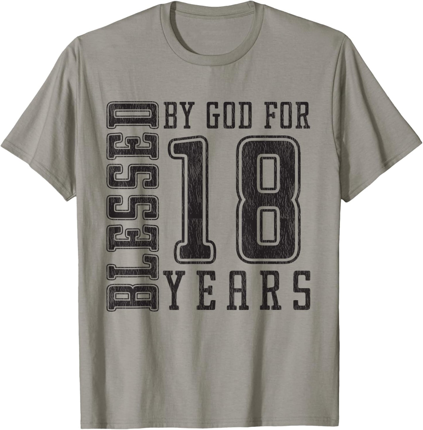 Blessed by God for 18 Years birthday boy teen vintage T-Shirt - T-Shirt | Sand