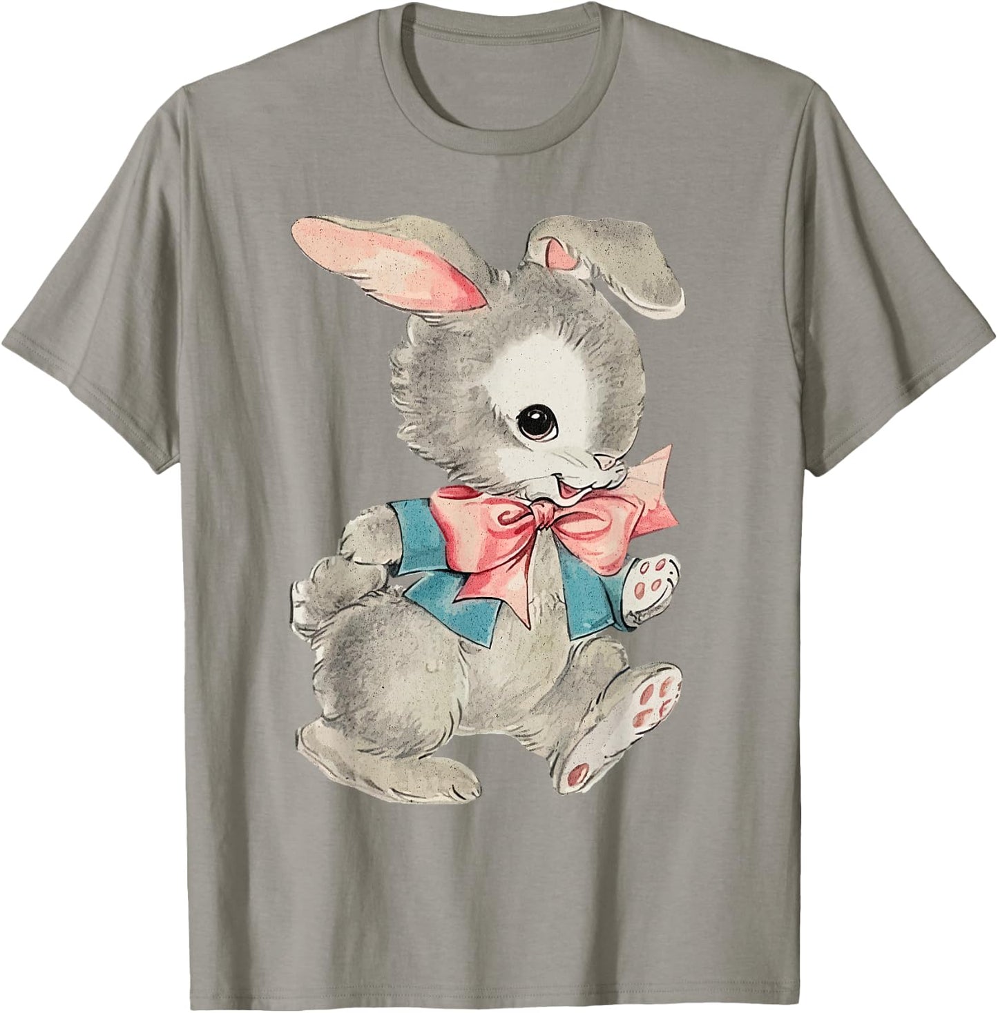 Vintage Easter Cute Easter Bunny Rabbit Spring Retro Vintage T-Shirt - T-Shirt | Sand