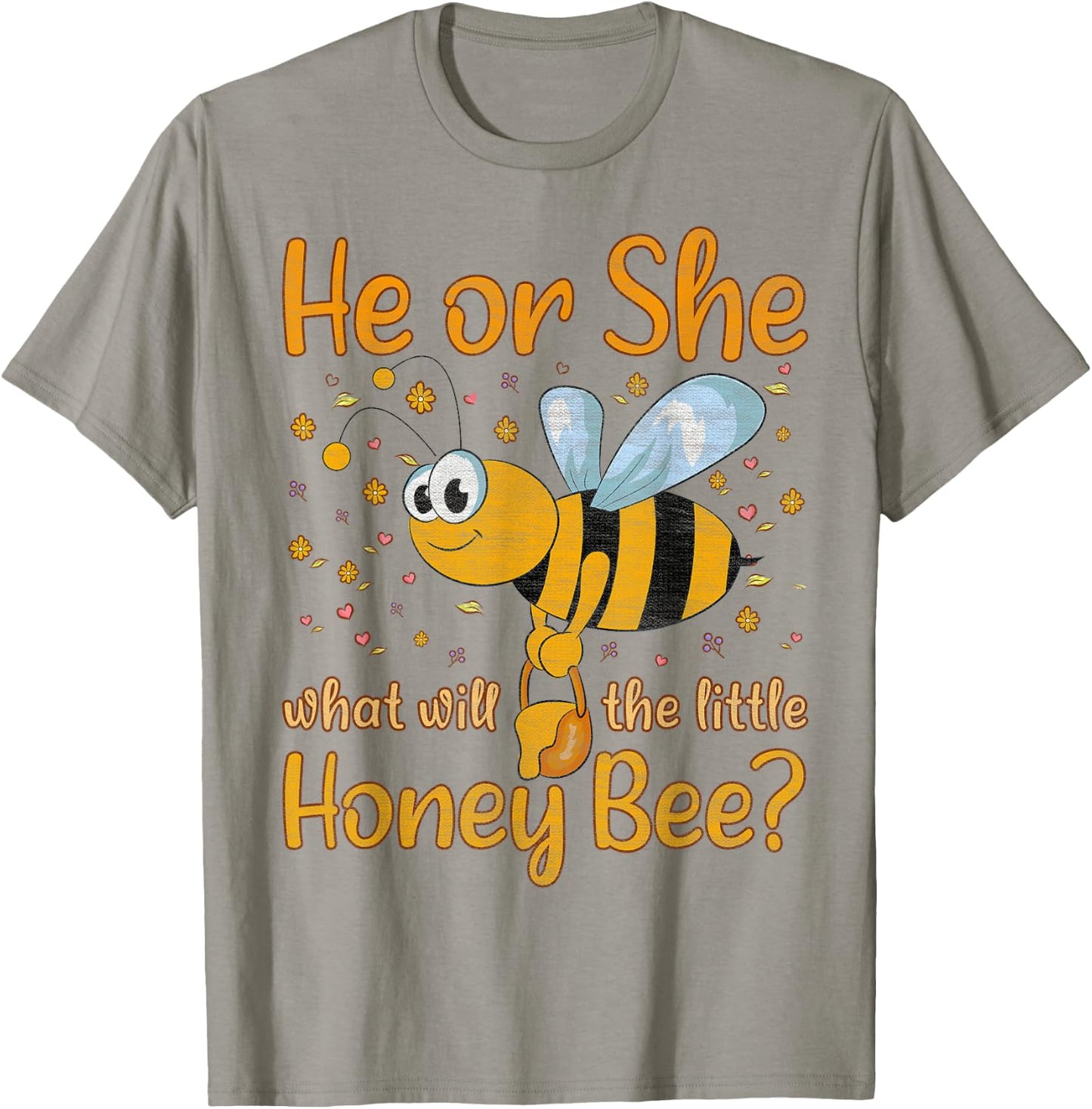 Her or She what will the little Honey Bee - Gender Reveal T-Shirt - T-Shirt | Sand