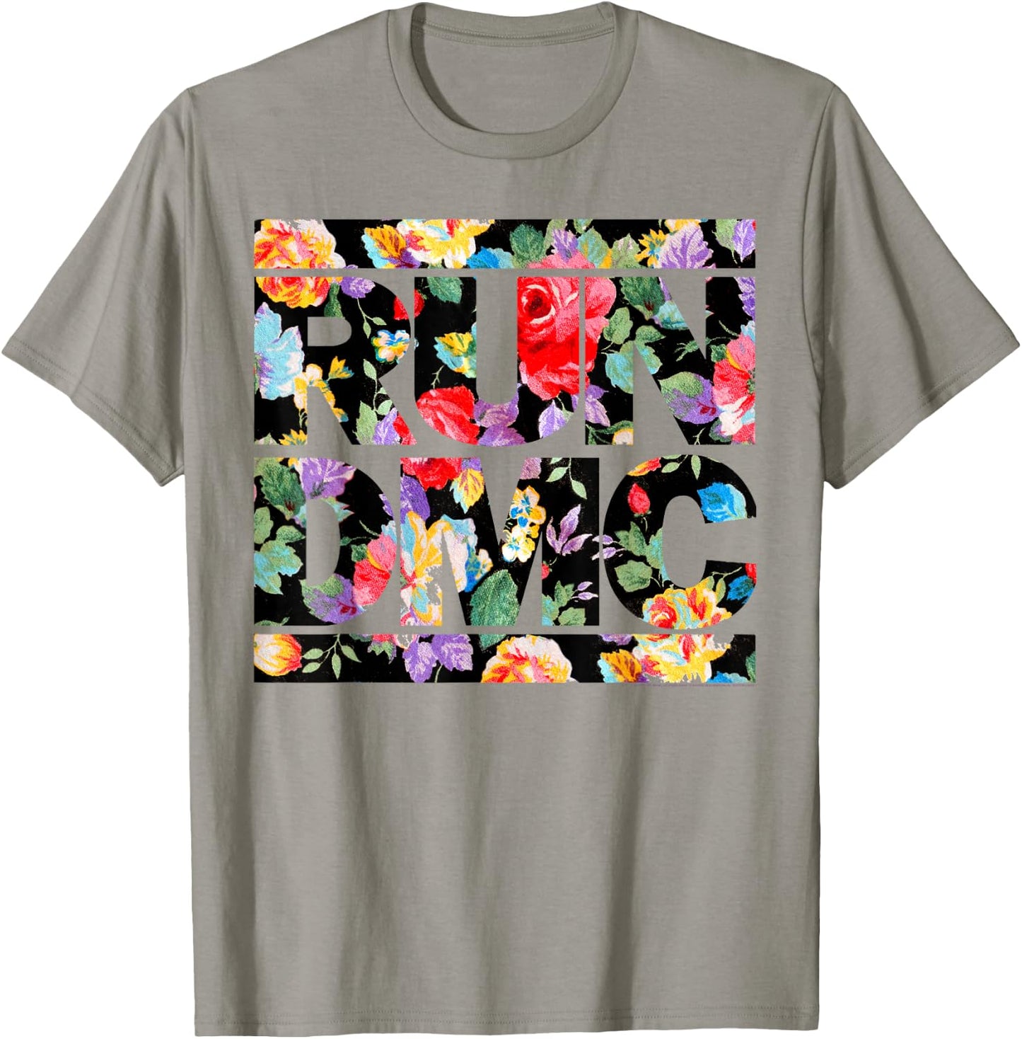 Run DMC Official Floral Logo T-Shirt - T-Shirt | Sand