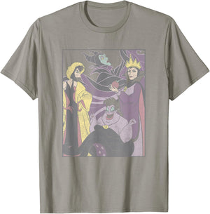 Disney Villains Ursula, Cruella, & Evil Queen Vintage Pose T-Shirt - T-Shirt | Sand