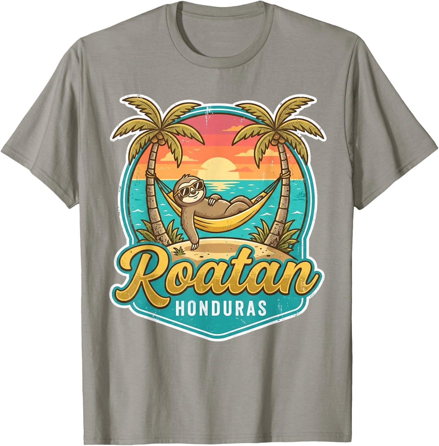 Roatan Sloth, Roatan Honduras Sloth, Roatan T-Shirt - T-Shirt | Sand