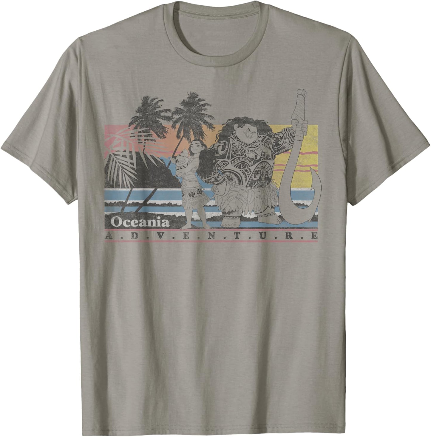 Disney Moana Maui Pua Oceania Adventure Vintage Small T-Shirt - T-Shirt | Sand