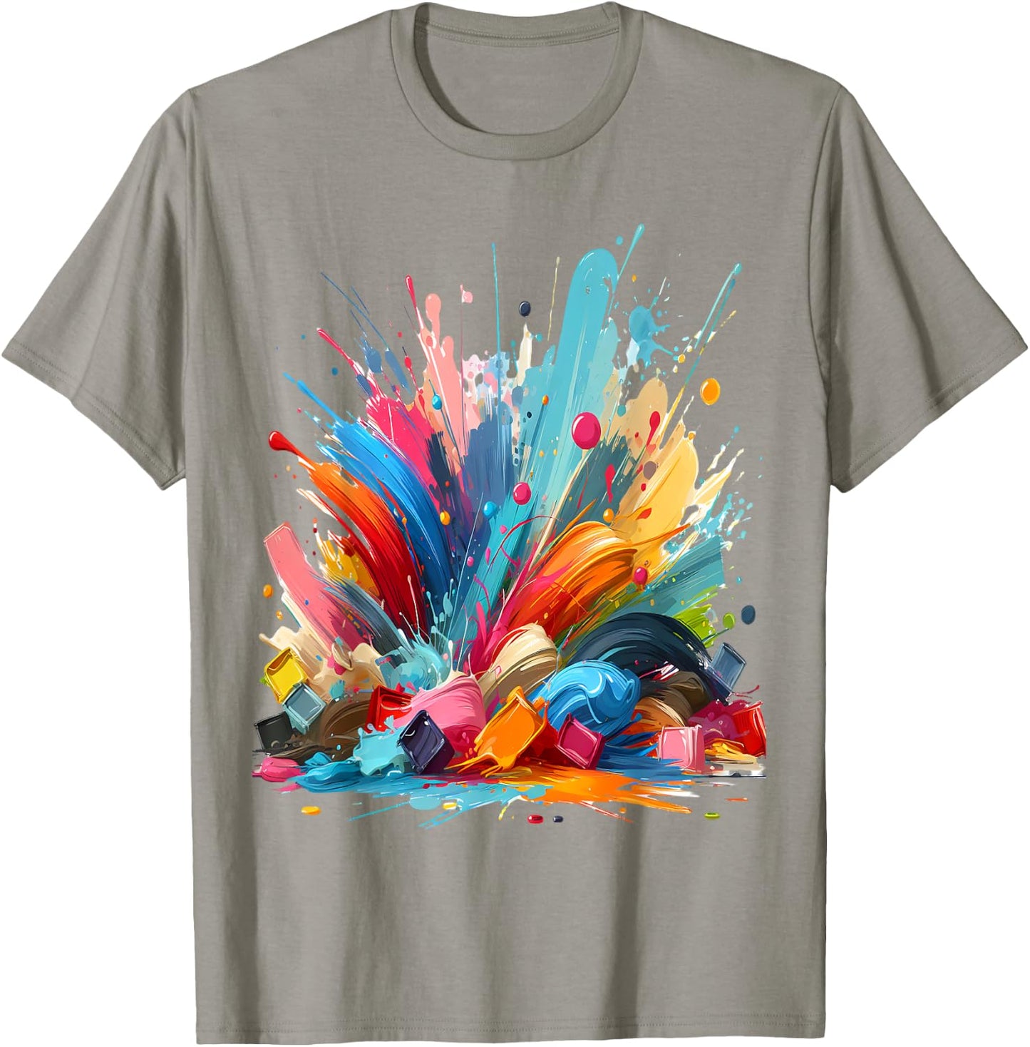 Blob Paint , white, S T-Shirt - T-Shirt | Sand