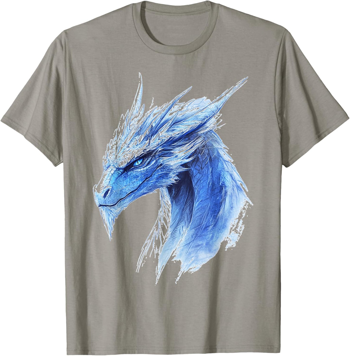 Ice Dragon Motif Mythical Illustration Ice Dragon T-Shirt - T-Shirt | Sand