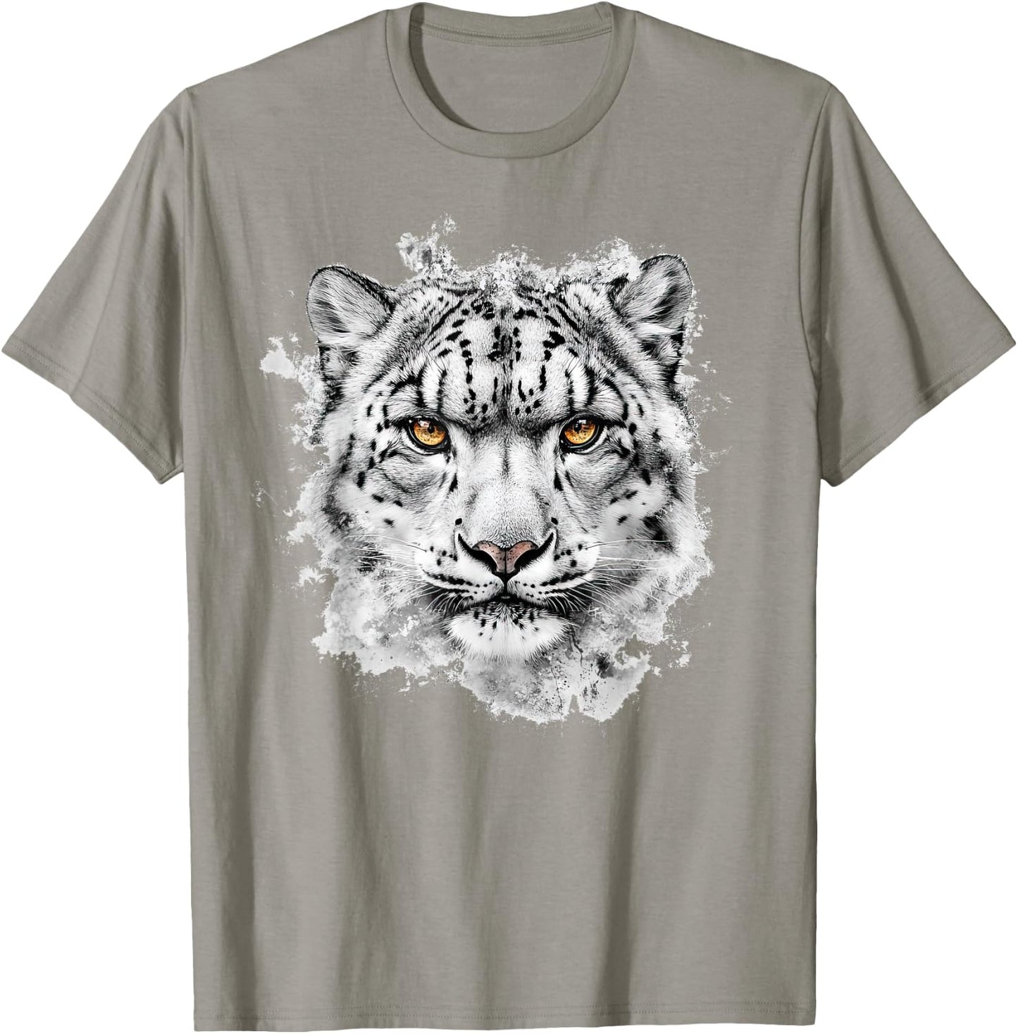Snow Leopard Face T-Shirt - T-Shirt | Sand
