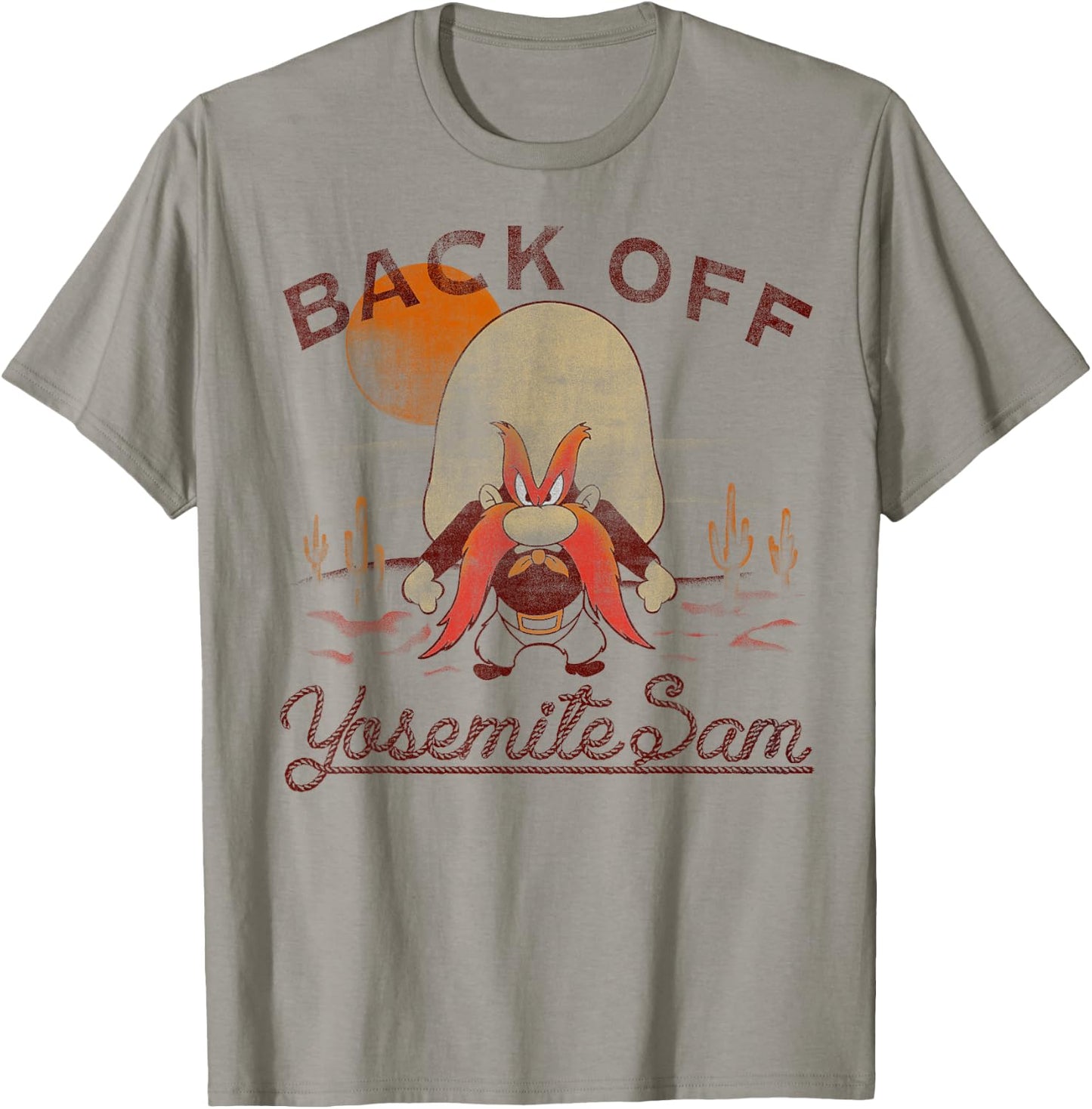Looney Tunes Yosemite Sam Back Off Portrait T-Shirt - T-Shirt | Sand