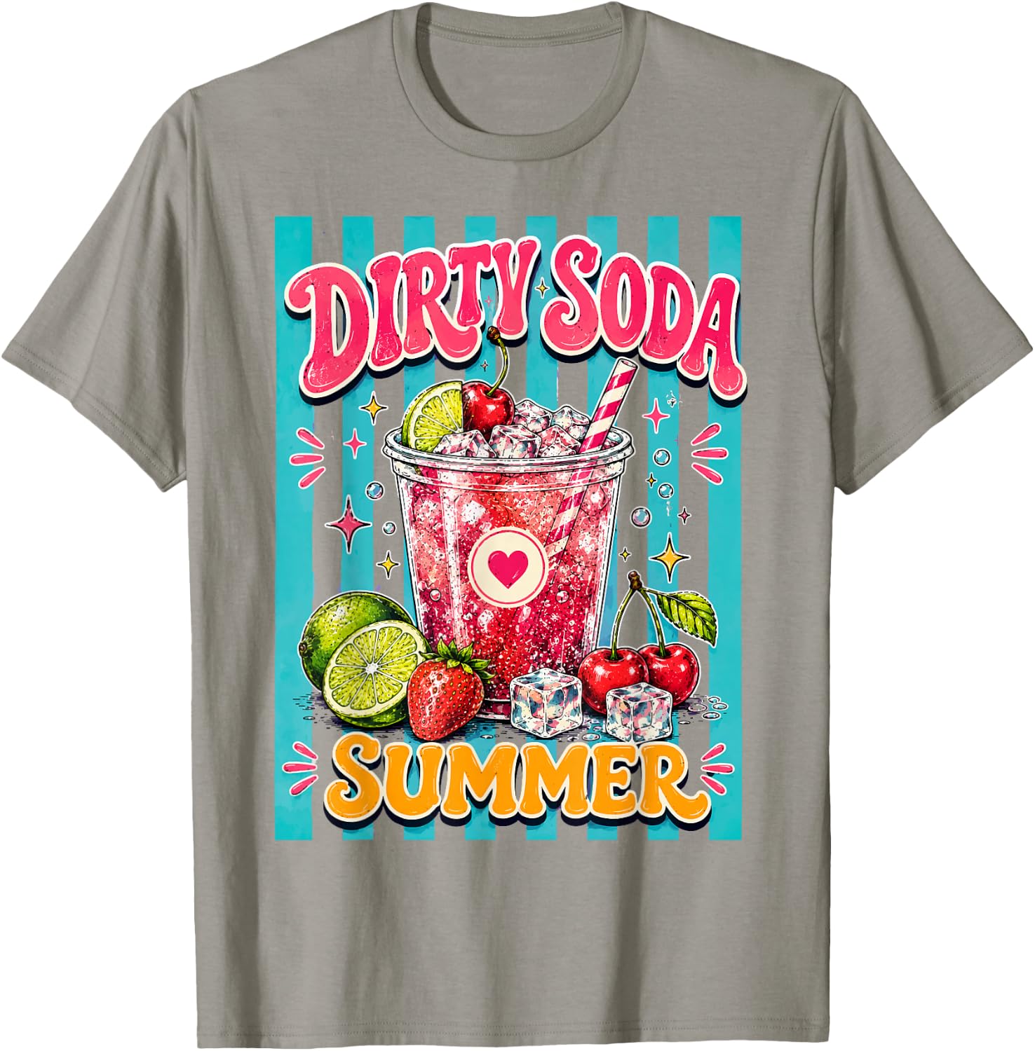Dirty Soda Summer Retro T-Shirt - T-Shirt | Sand