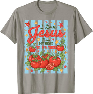 Funny I Love Jesus from My Head to-ma-Toes Funny Christian T-Shirt - T-Shirt | Sand