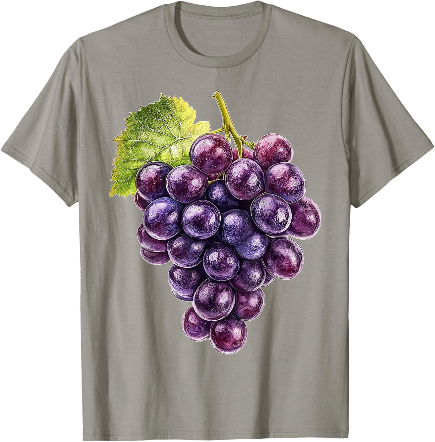 Grapes Fruit Motif Art Grapes T-Shirt - T-Shirt | Sand