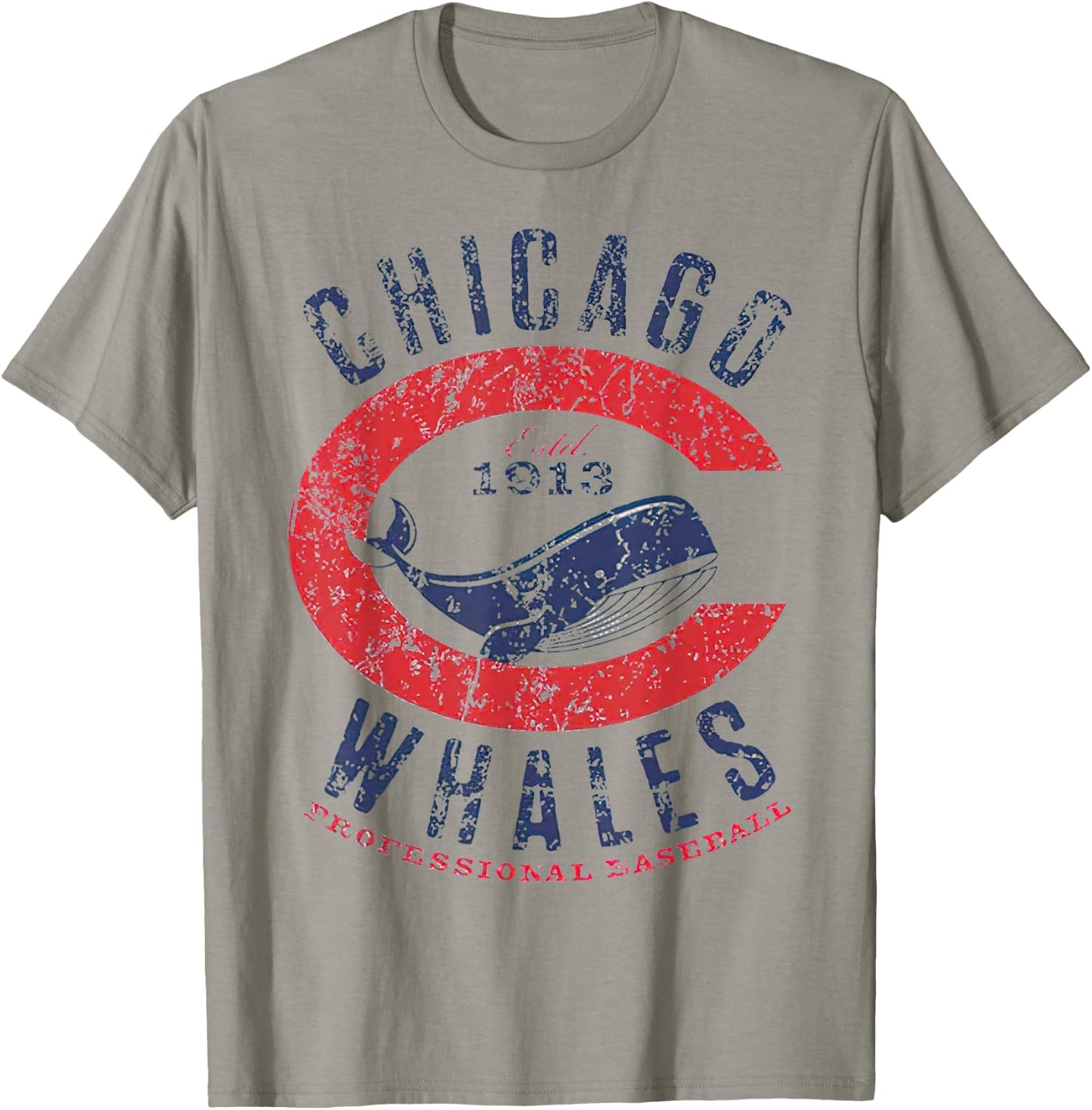 Chicago Whales Baseball Team Nostalgic Retro T-Shirt - T-Shirt | Sand