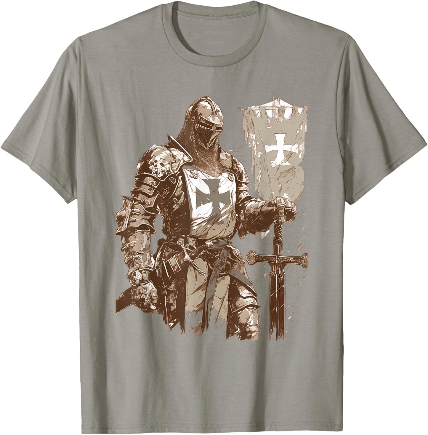 Hospitaller knight Medieval Templar T-Shirt - T-Shirt | Sand