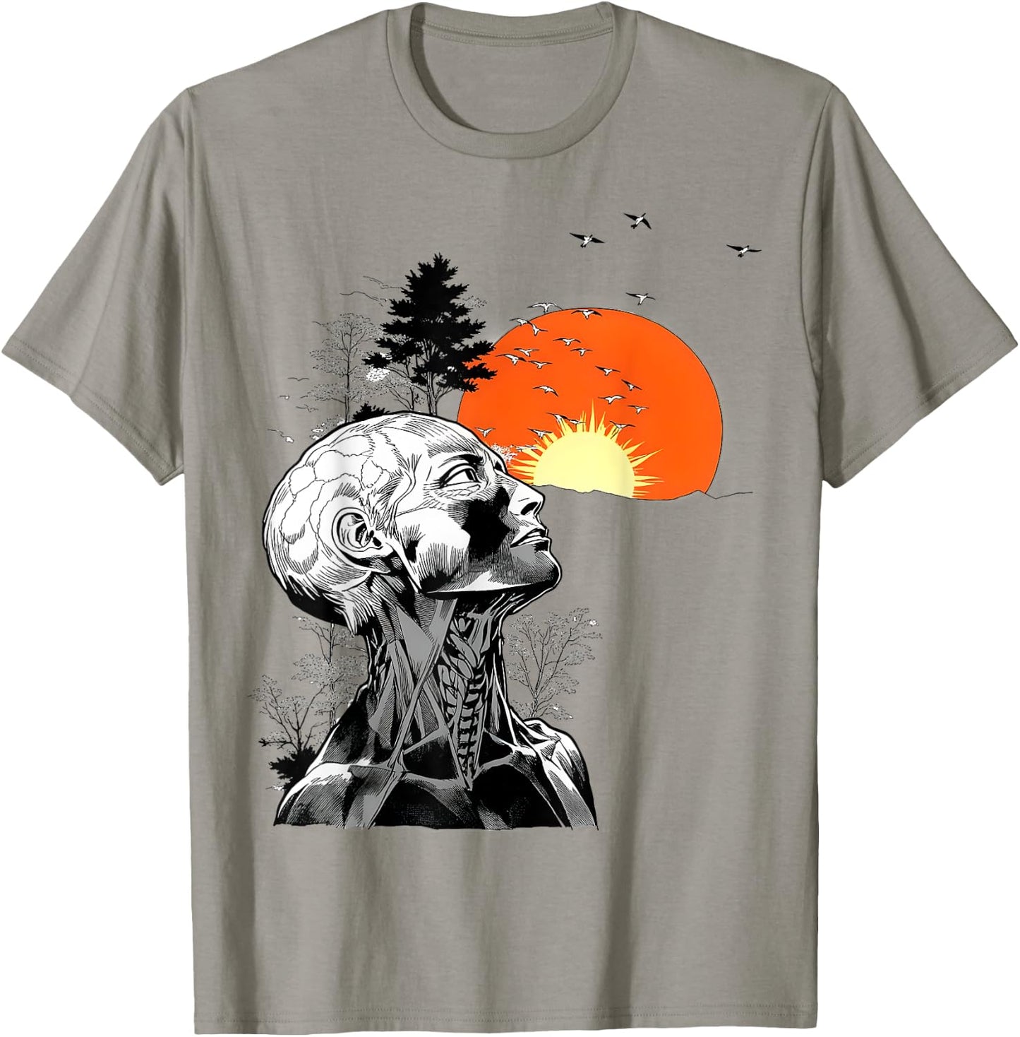 Hangover Human Tree Graphic , White T-Shirt - T-Shirt | Sand