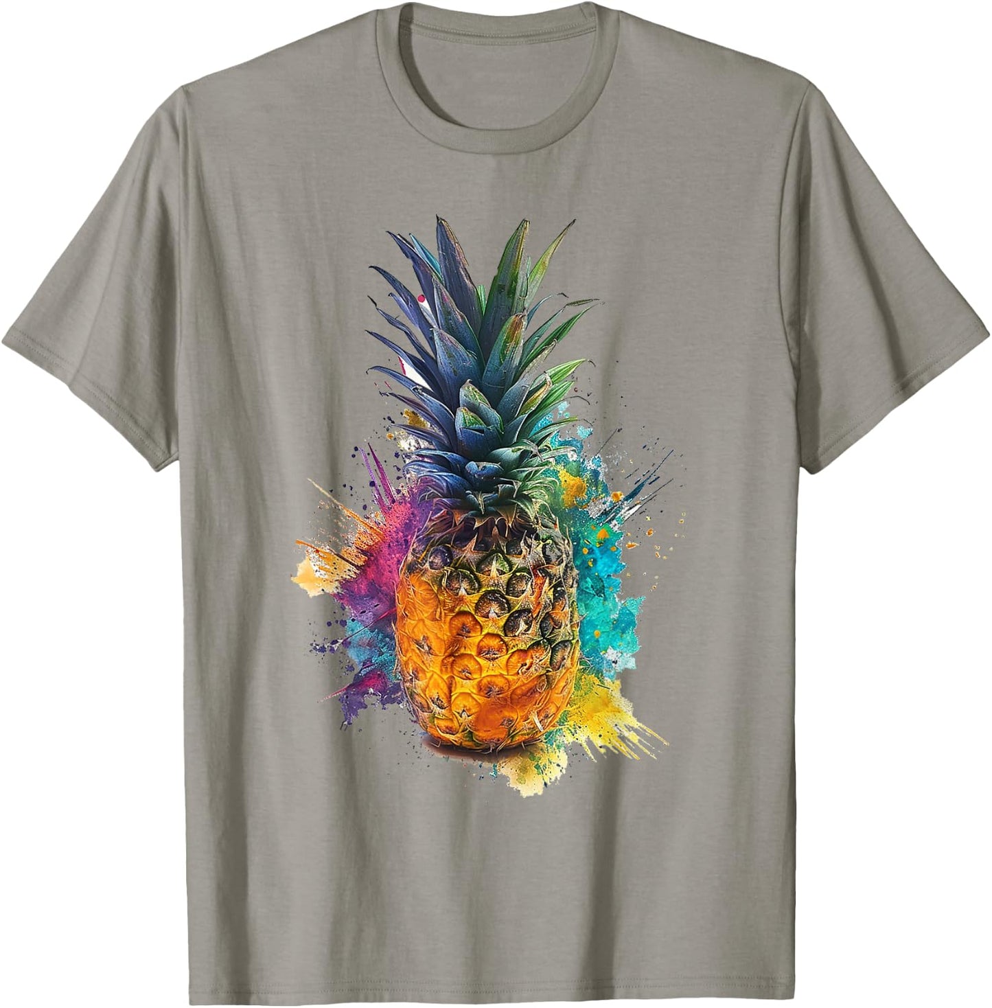 Ananas bunte Aquarell-Obstkunst-Grafik T-Shirt - T-Shirt | Sand