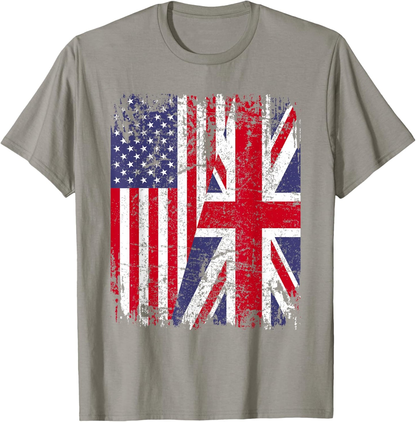 BRITISH ROOTS | Half American Flag | BRITAIN UK T-Shirt - T-Shirt | Sand