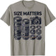 Funny Camera Lovers Humour Size Matters Photographer , white, S T-Shirt - T-Shirt | Sand