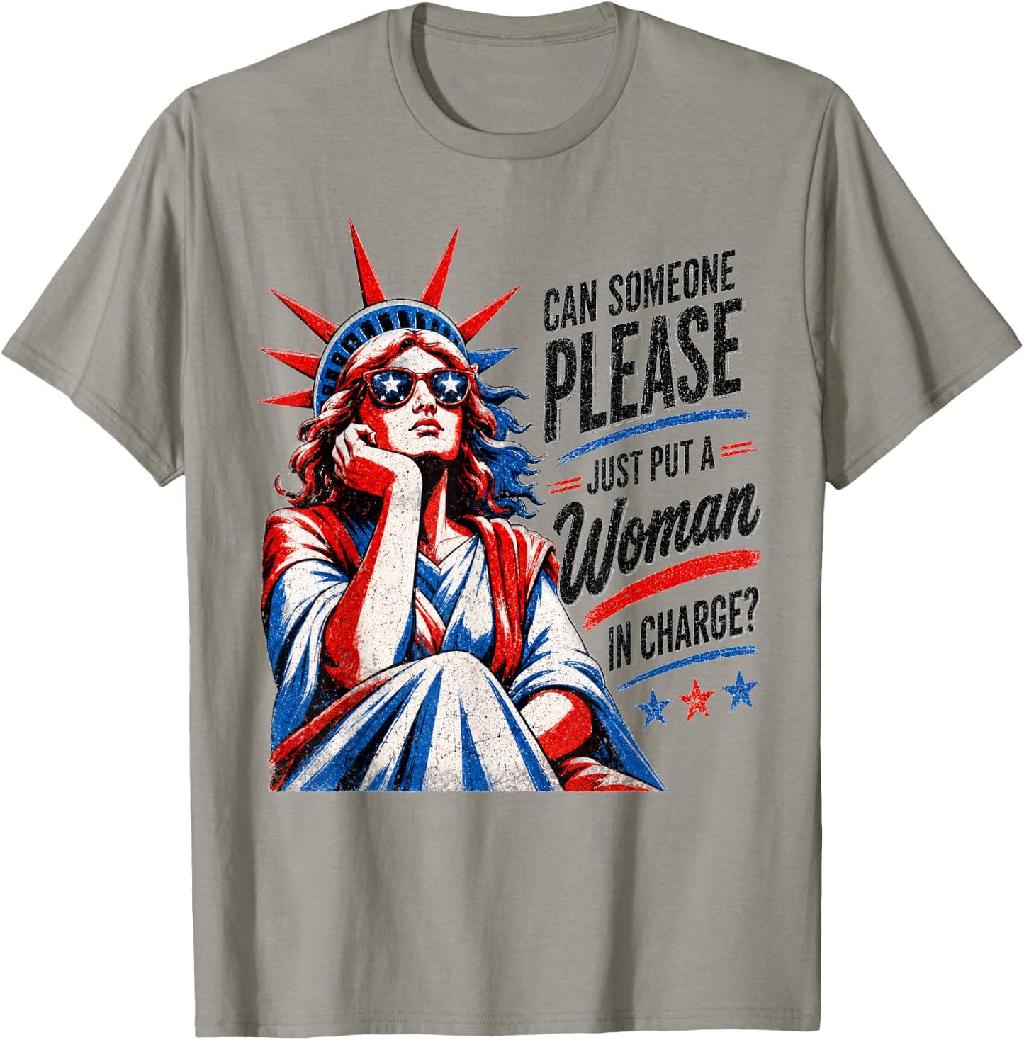 Vintage Can Someone Please Put a Woman in Charge? Women T-Shirt - T-Shirt | Sand