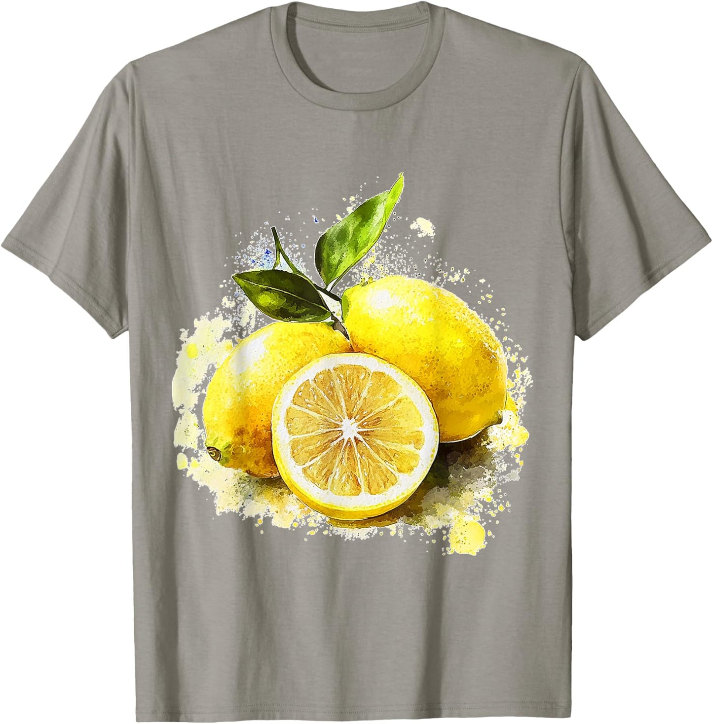 Watercolor Graphic Lemon Fruit Lemon , white, S T-Shirt - T-Shirt | Sand