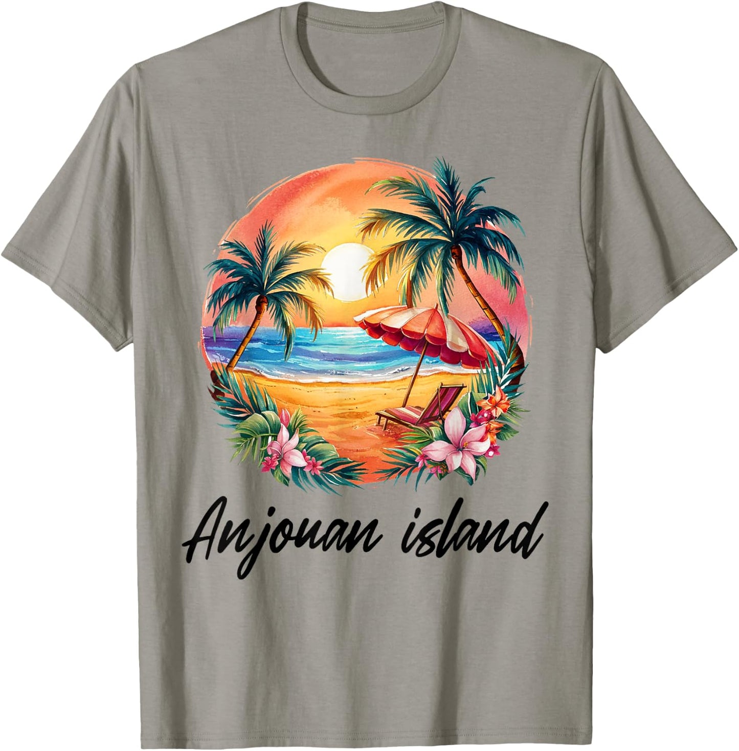 Travel island of Anjouan, Comoro Summer Tourist Holidays , white, S T-Shirt - T-Shirt | Sand
