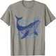 Blue Whale 52 Hz Leaping Over Rainbow Waves T-Shirt - T-Shirt | Sand