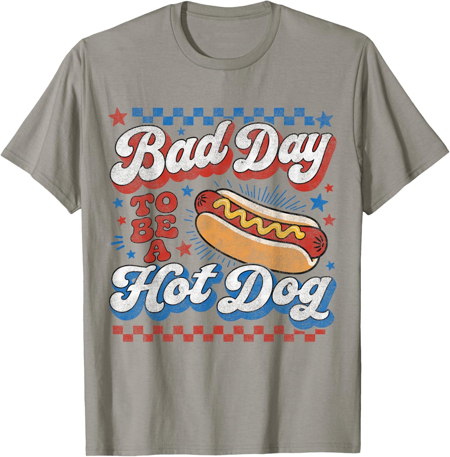 Bad Day to Be A Hot Dog Funny BBQ Grilling 4th of July BBQ T-Shirt - T-Shirt | Sand
