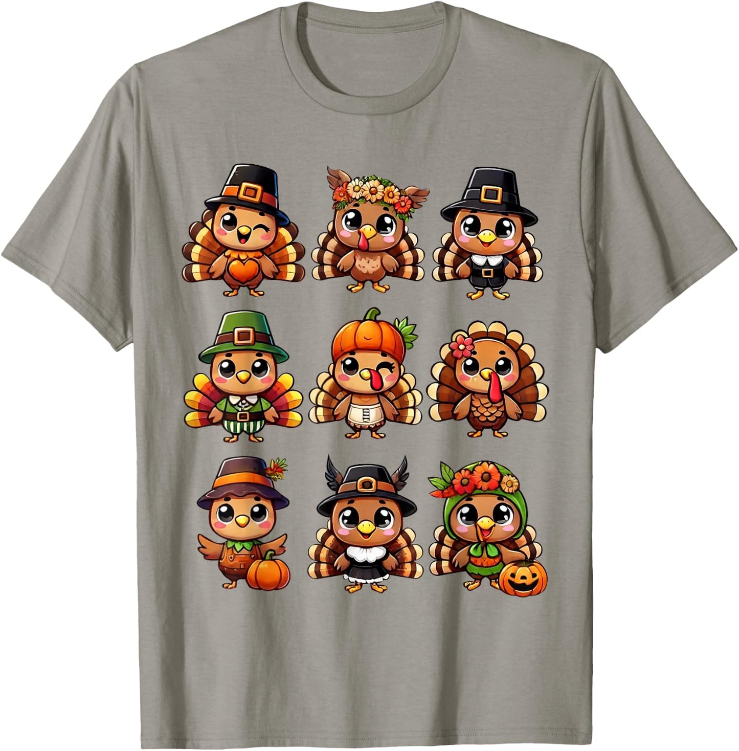 Cute Turkey Thanksgiving For Boys Girls Fall Season Turkey T-Shirt - T-Shirt | Sand