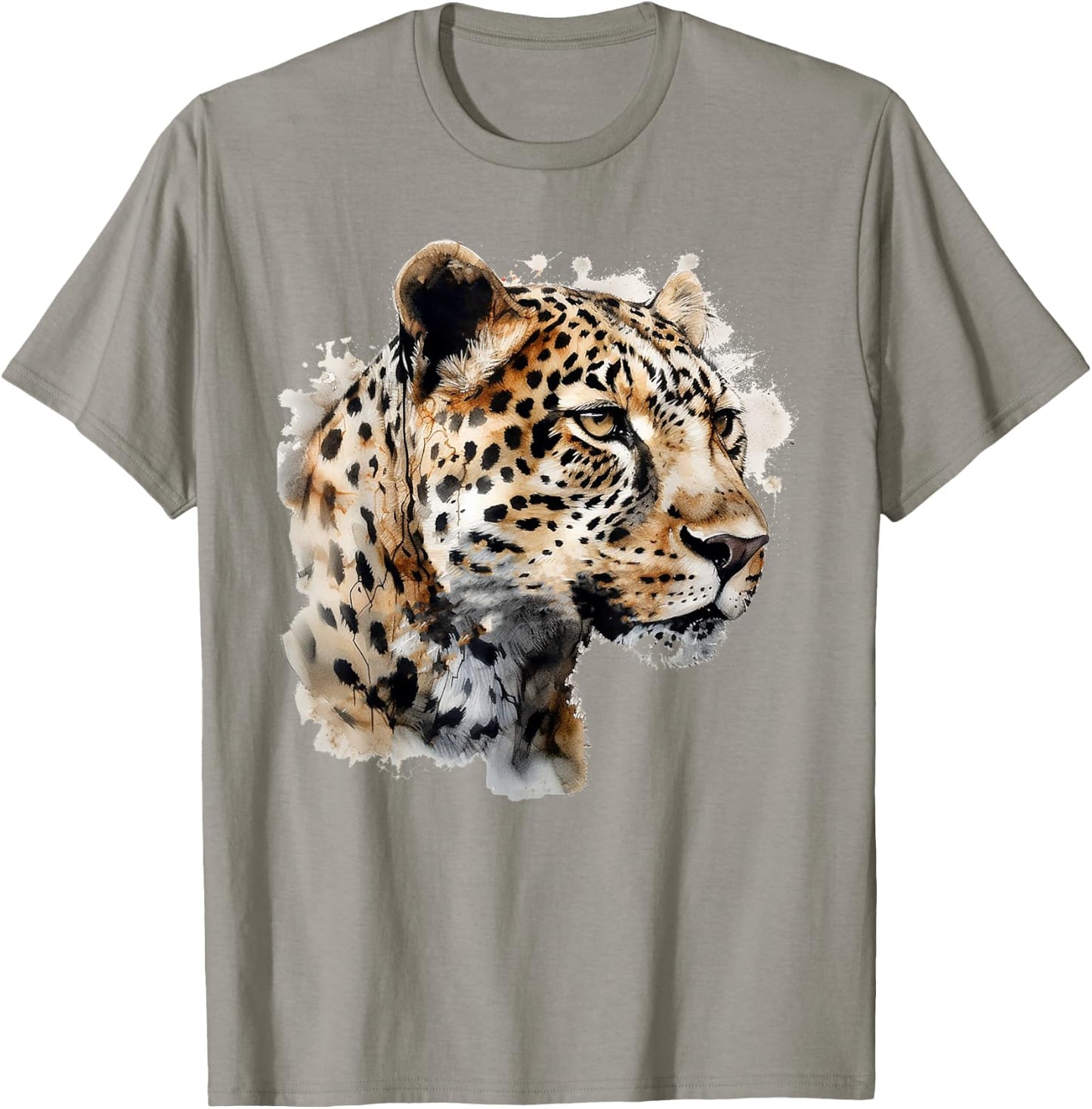 Leopard Lover Artwork | Animal Motif Leopard T-Shirt - T-Shirt | Sand