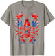 Lobster Animal Print Nature Portrait Lobster , white, S T-Shirt - T-Shirt | Sand