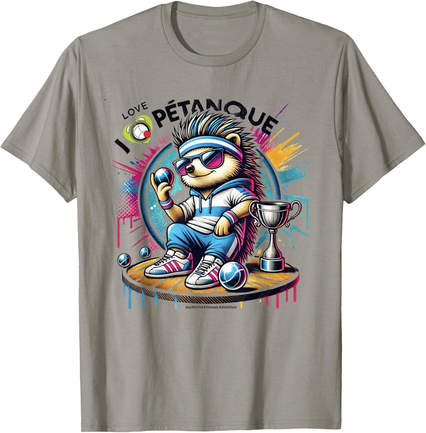 I Love Petanque - Graffiti Style , white, S T-Shirt - T-Shirt | Sand