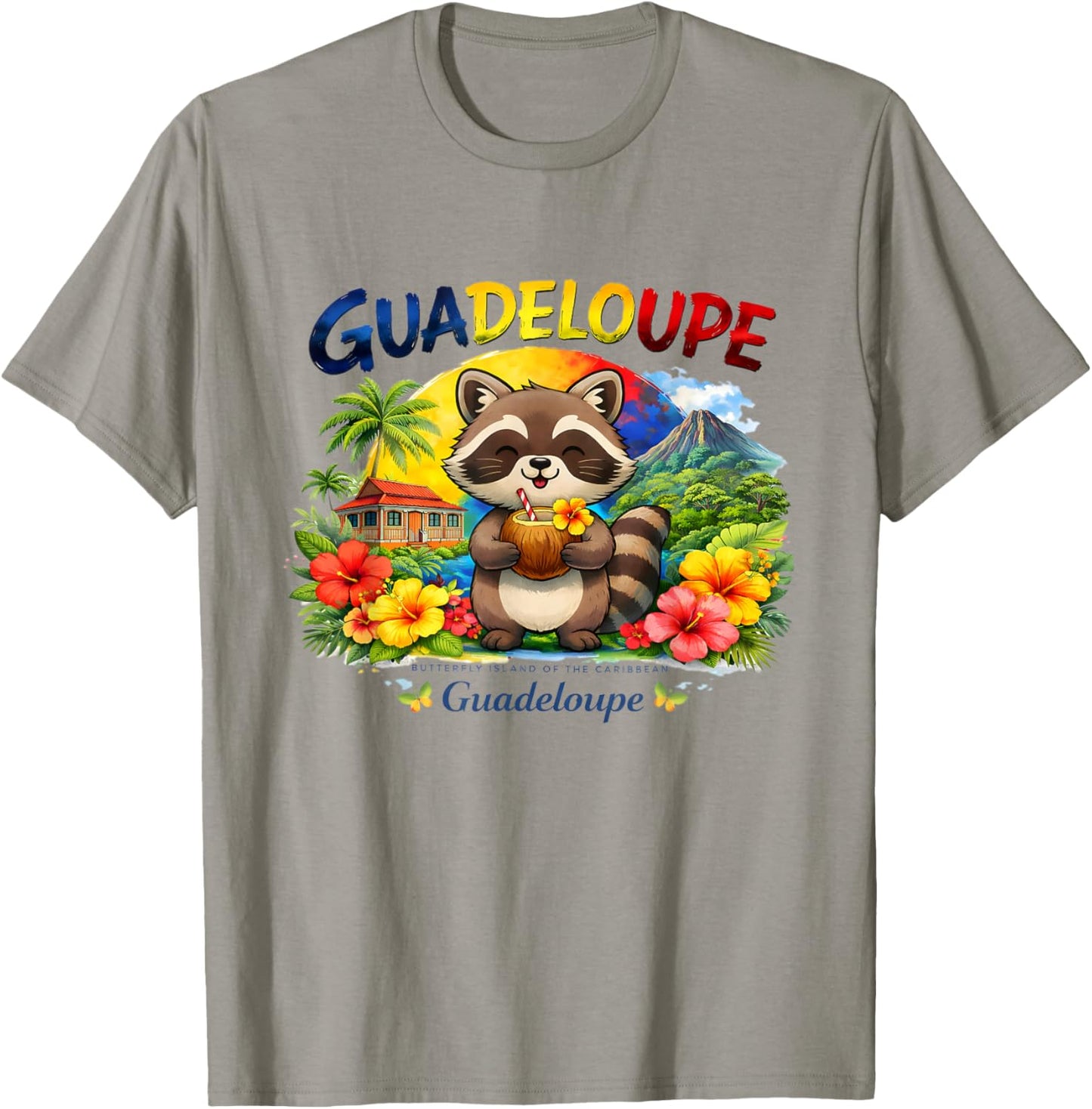 Guadeloupe Drapeau Carte Graphique Fille T-Shirt - T-Shirt | Sand