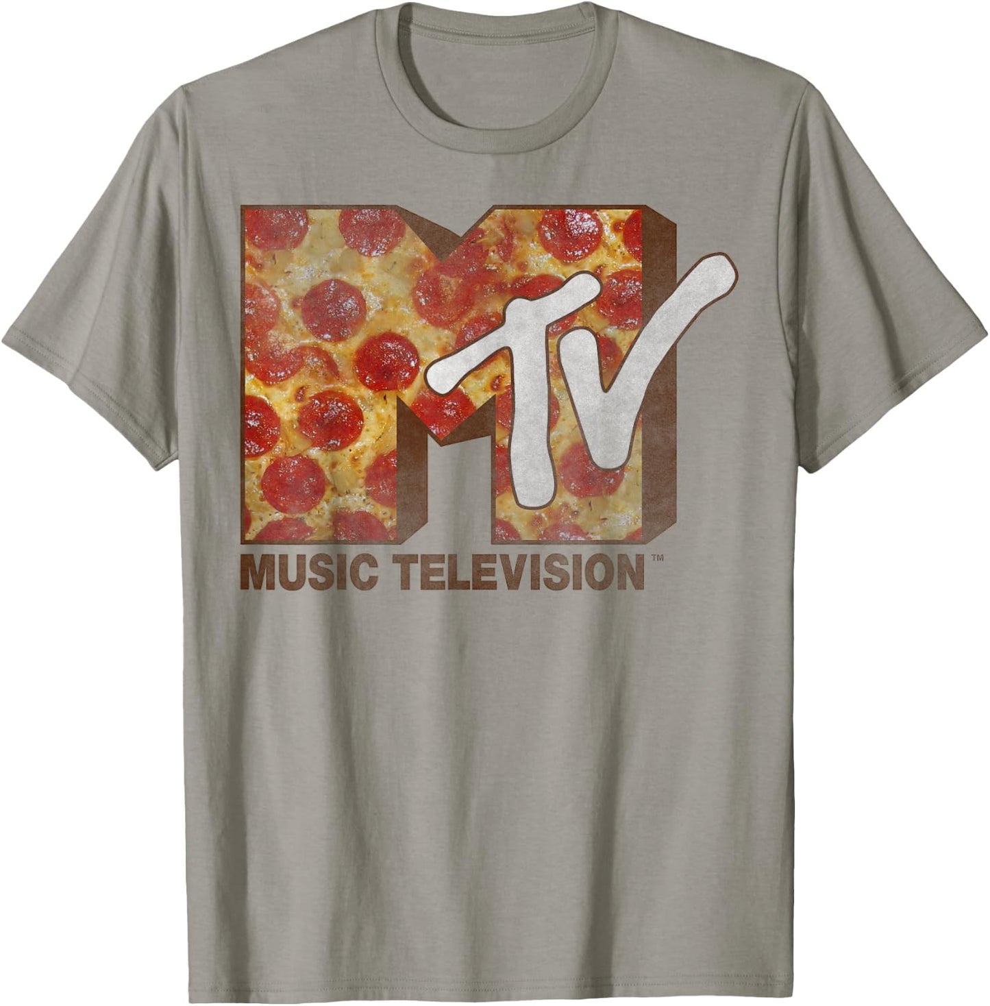 MTV Pepperoni Pizza Logo T-Shirt - T-Shirt | Sand
