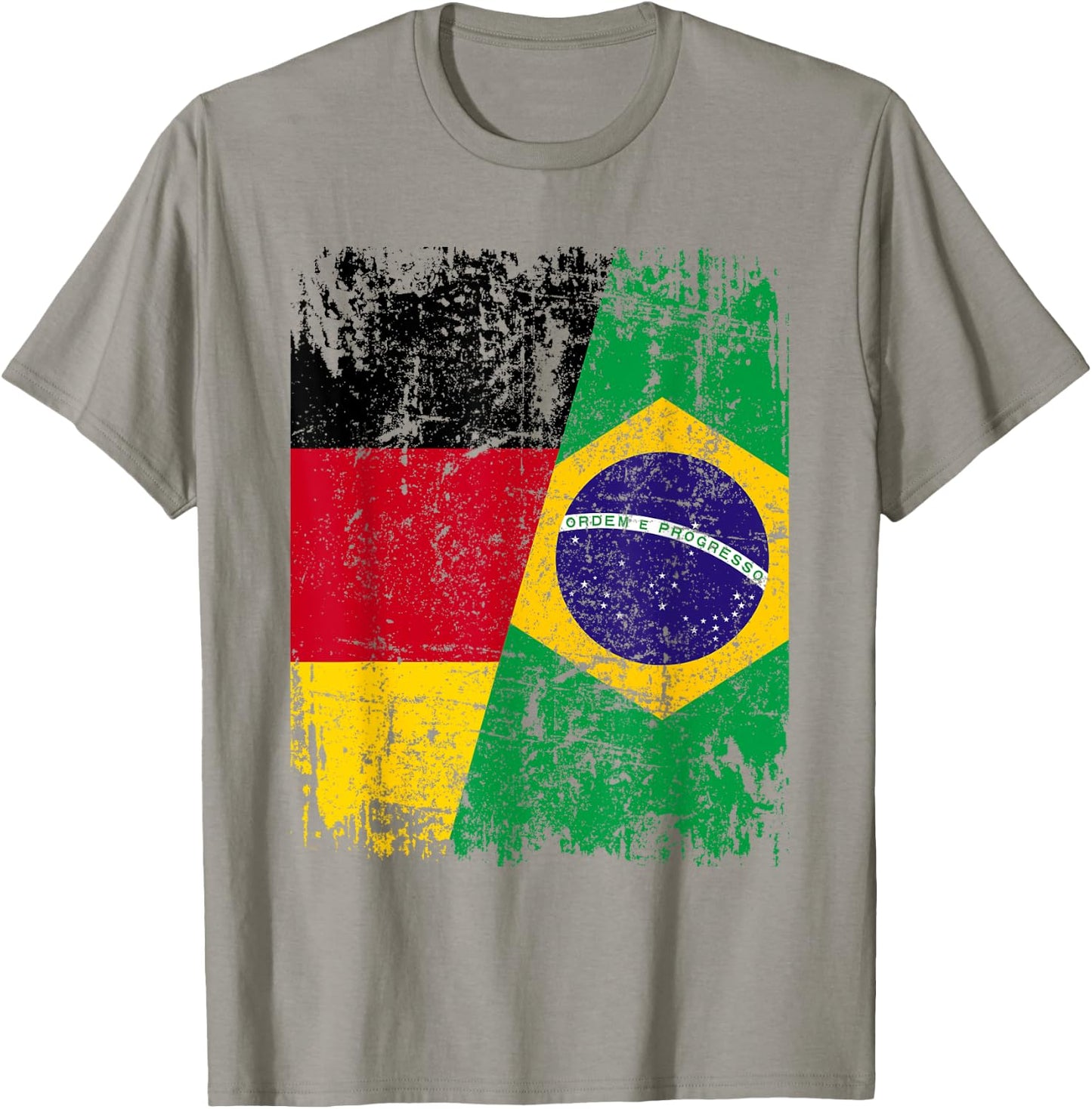Brazil Germany Flag Women's Men's Children's Brazil , White T-Shirt - T-Shirt | Sand