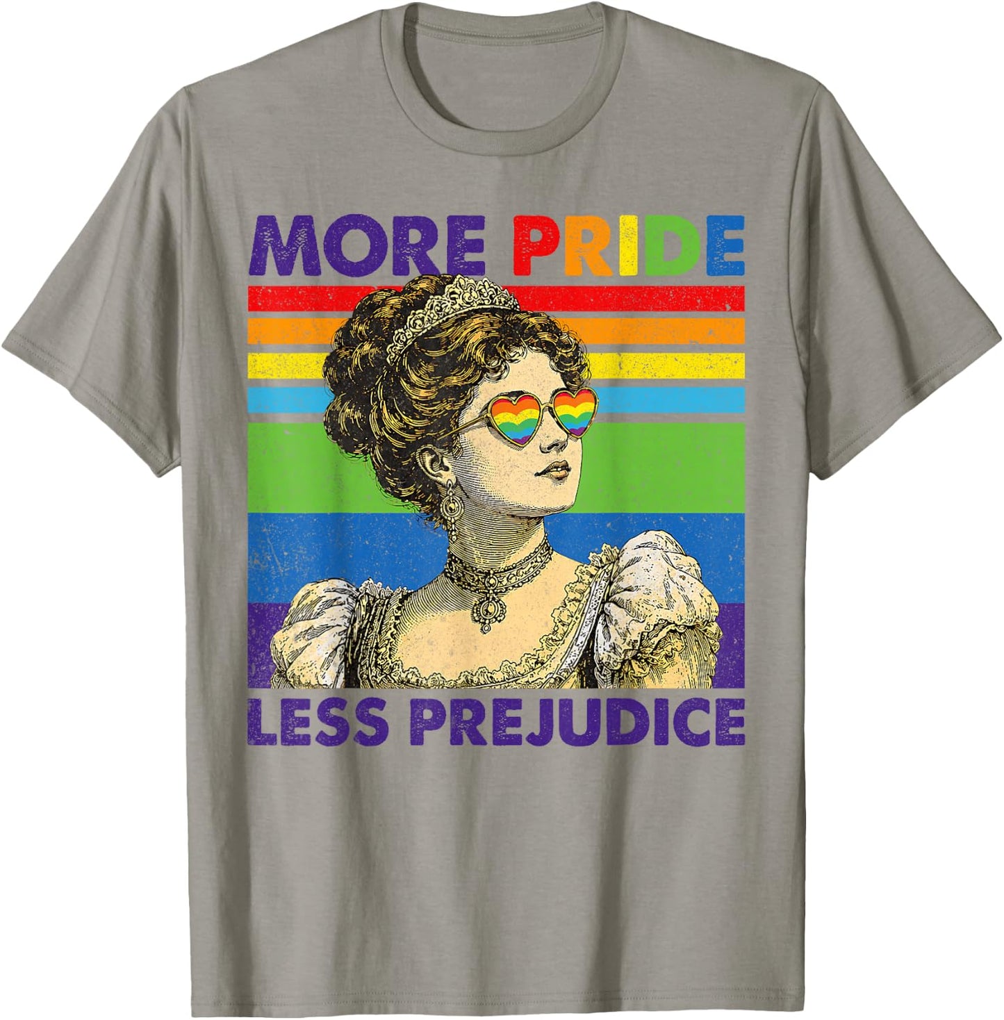 More Pride Less Prejudice Pride Month LGBTQ T-Shirt - T-Shirt | Sand