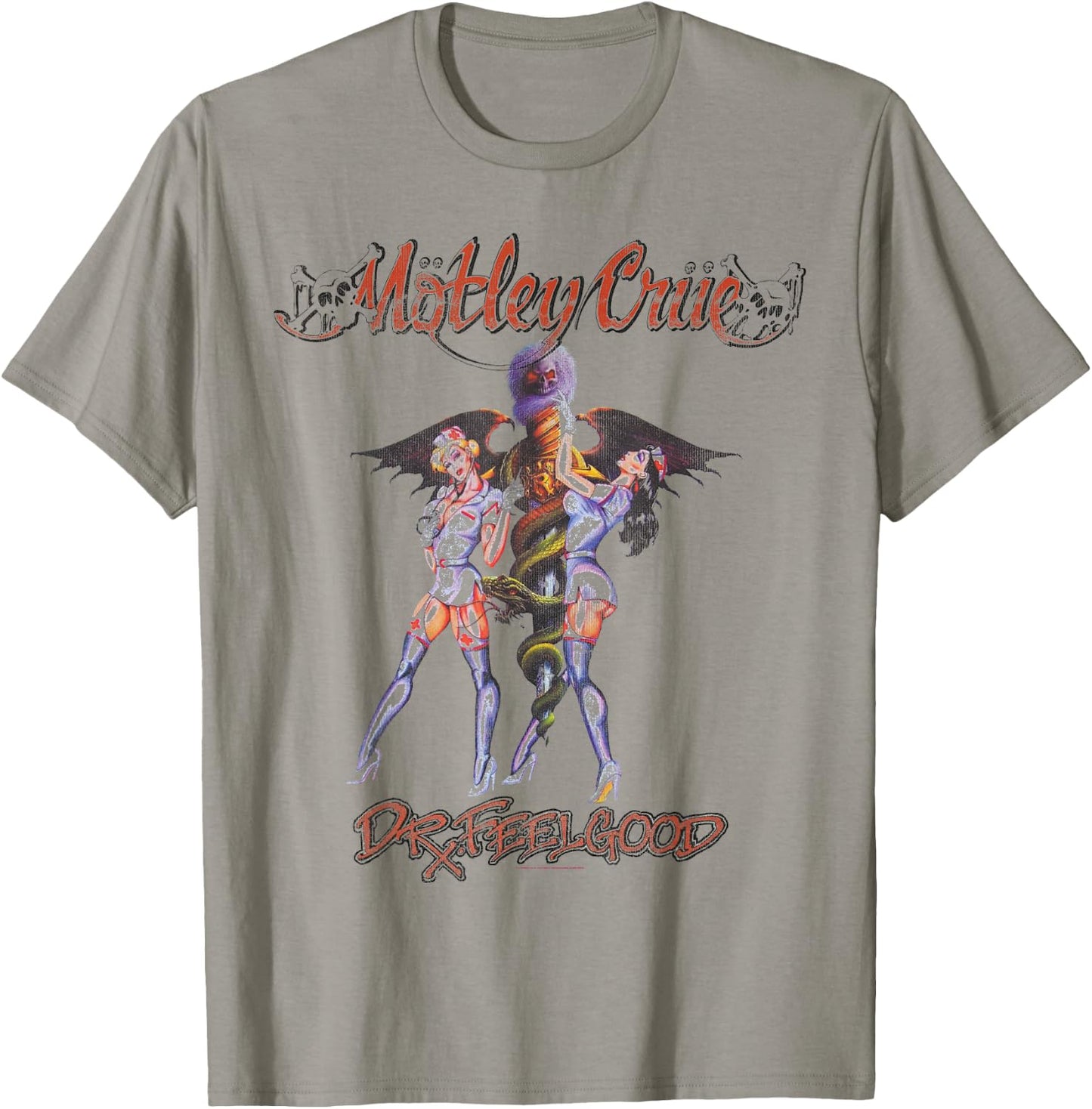 Mötley Crüe Vintage Dr. Feelgood , White T-Shirt - T-Shirt | Sand