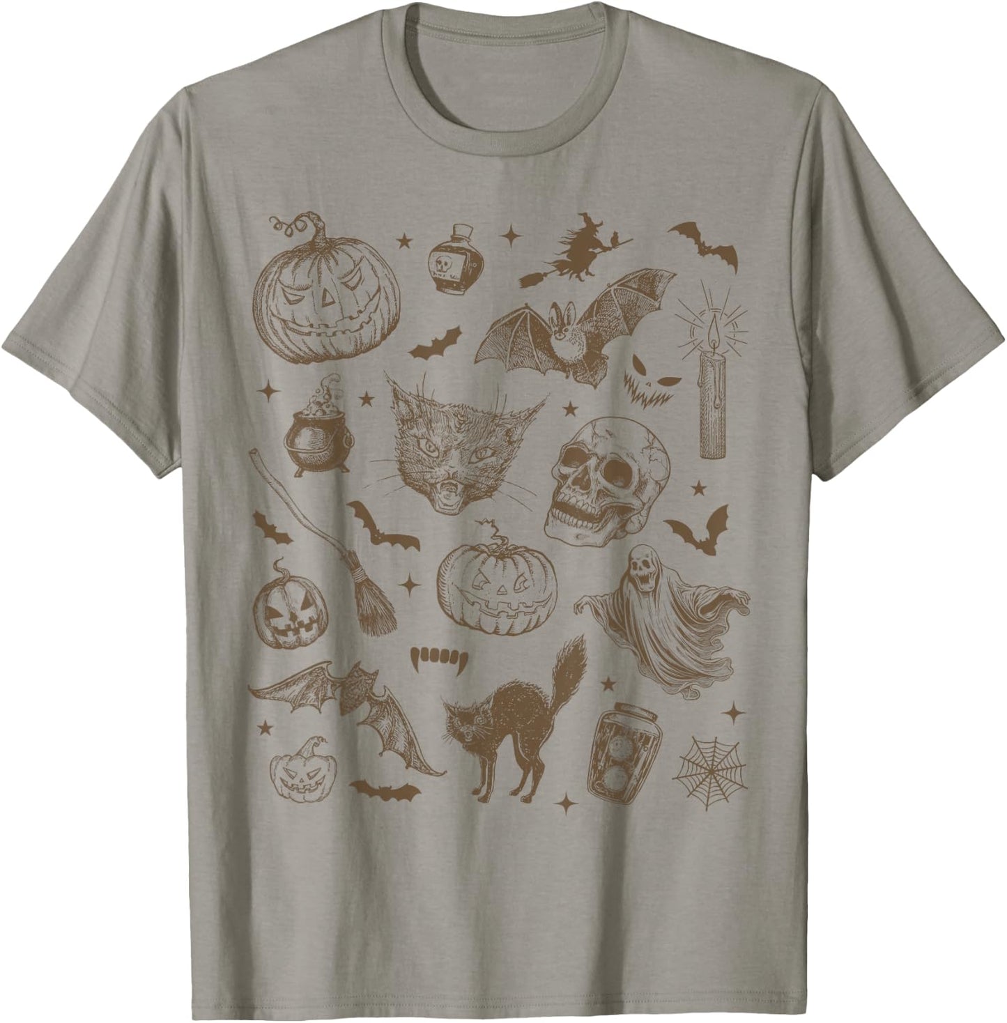 Halloween Vintage 90s Witchy Aesthetic Cute Retro Graphic T-Shirt - T-Shirt | Sand
