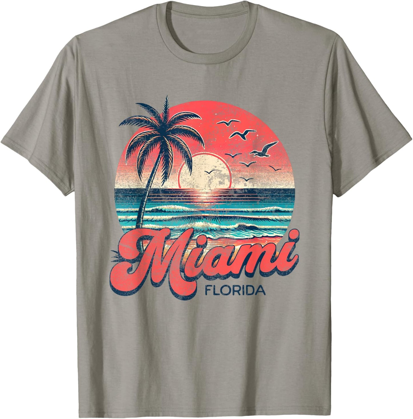 Miami , white, S T-Shirt - T-Shirt | Sand