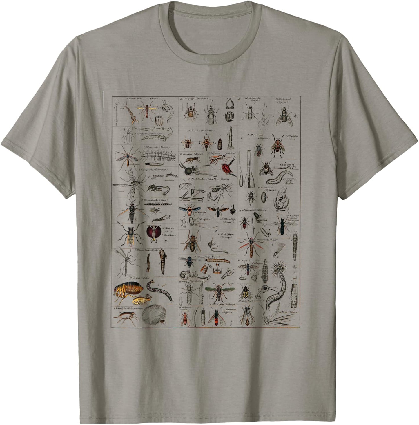 Insects Collection Species Bugs vintage Chart Entomology T-Shirt - T-Shirt | Sand