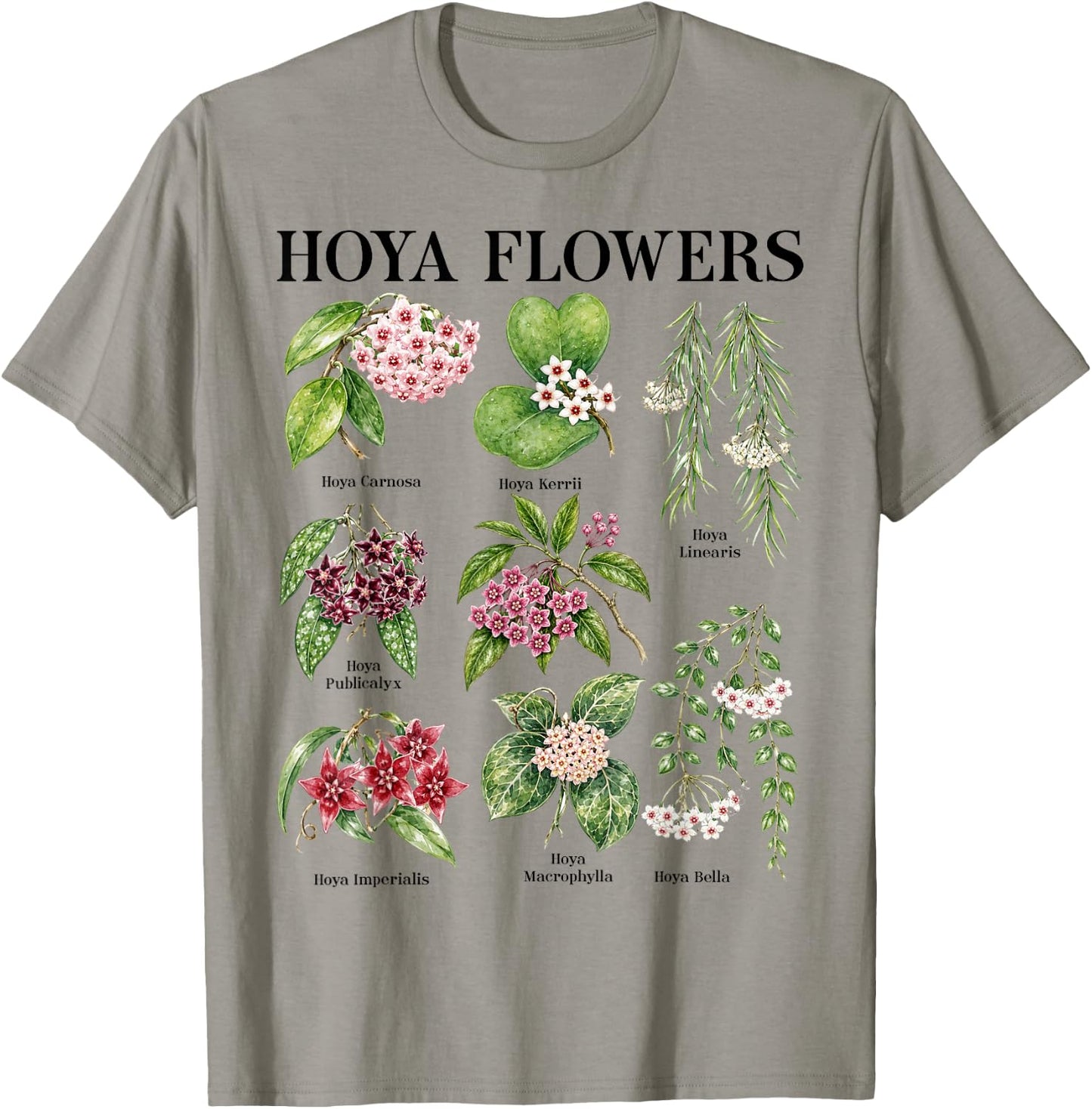 Hoya Flowers Gardener Gardening Plant Lover Botanical Indoor T-Shirt - T-Shirt | Sand