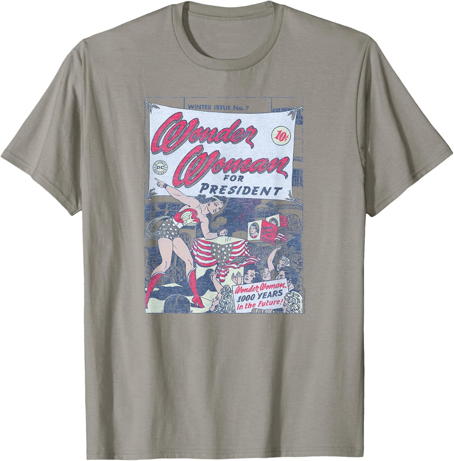 Wonder Woman For President Comic Cover T-Shirt - T-Shirt | Sand