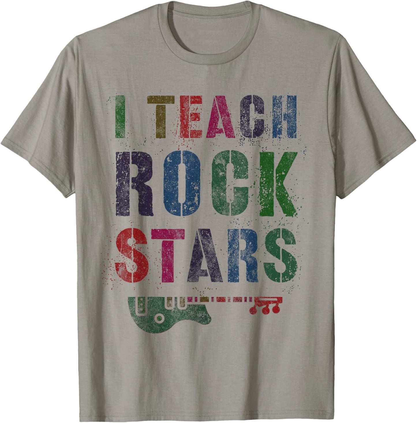 I TEACH ROCKSTARS Teacher 1st 2nd 3rd Grade Educational Band T-Shirt - T-Shirt | Sand