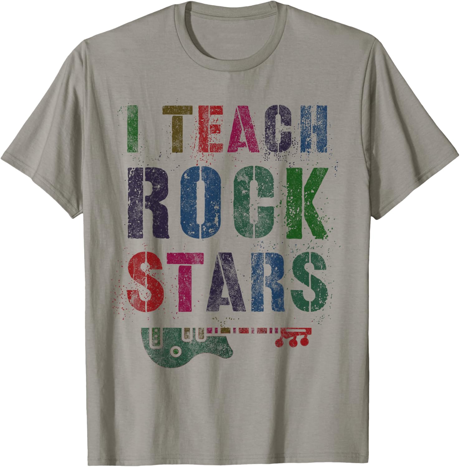 I TEACH ROCKSTARS Teacher 1st 2nd 3rd Grade Educational Band T-Shirt - T-Shirt | Sand