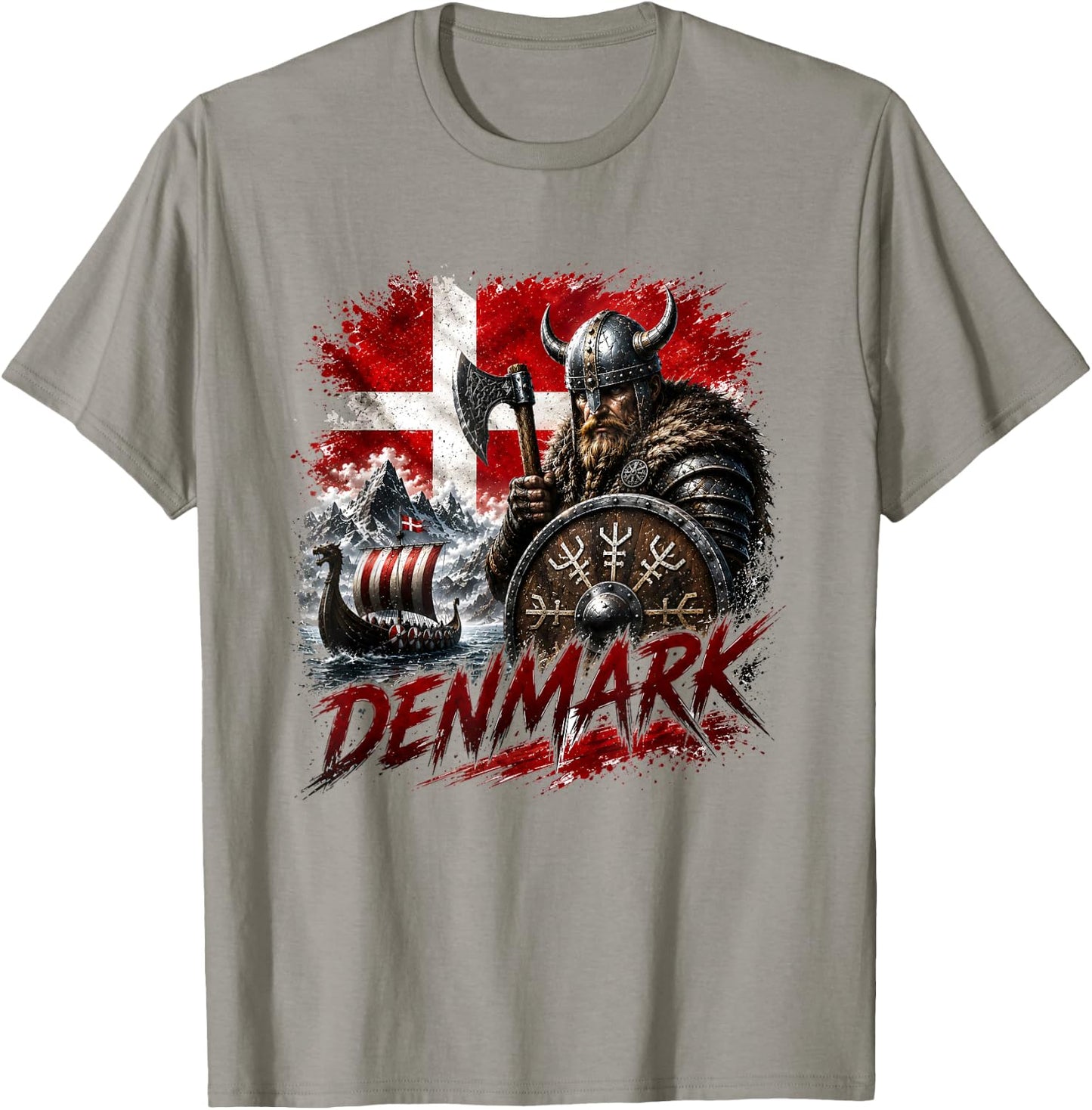 Denmark Flag Shirt, Denmark t Shirt, Denmark , Denmark T-Shirt - T-Shirt | Sand