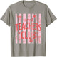 Tired Teachers Club Stripes Summer Break Last-Day of School T-Shirt - T-Shirt | Sand