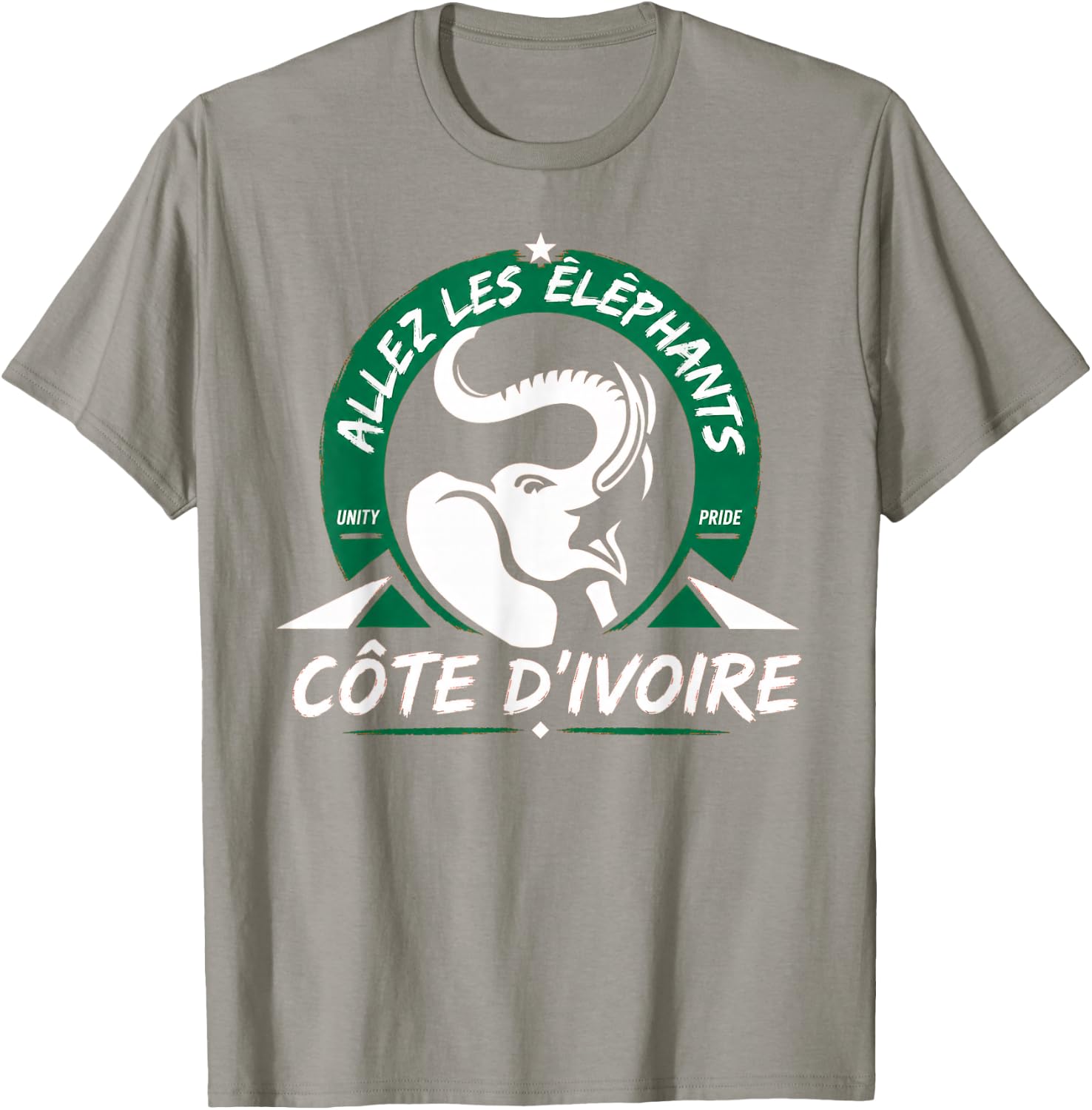 Ivory Coast Pride Cote D'Ivoire Heritage Elephant Flag T-Shirt - T-Shirt | Sand