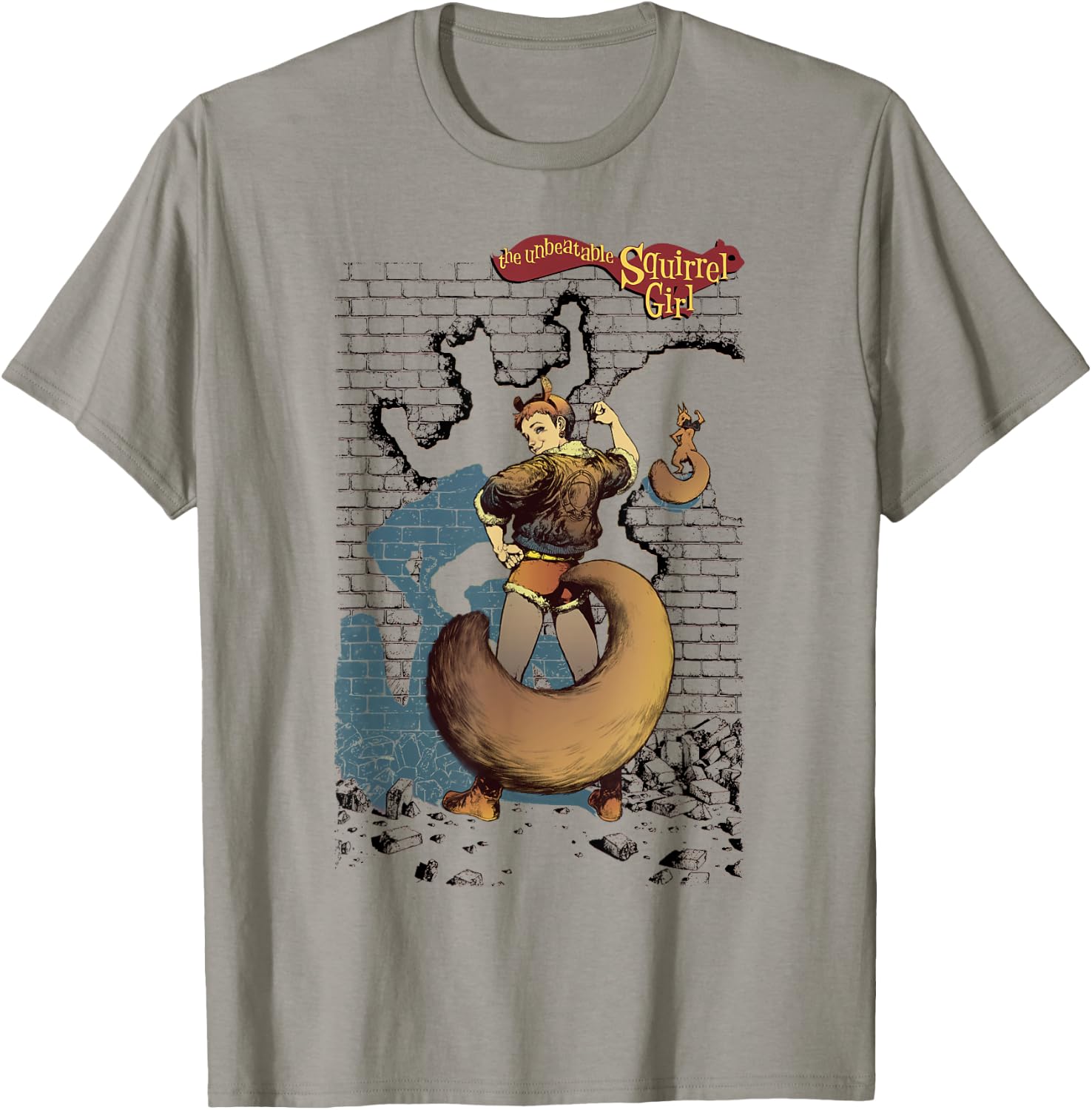 Marvel The Unbeatable Squirrel Girl Strength Title Logo T-Shirt - T-Shirt | Sand